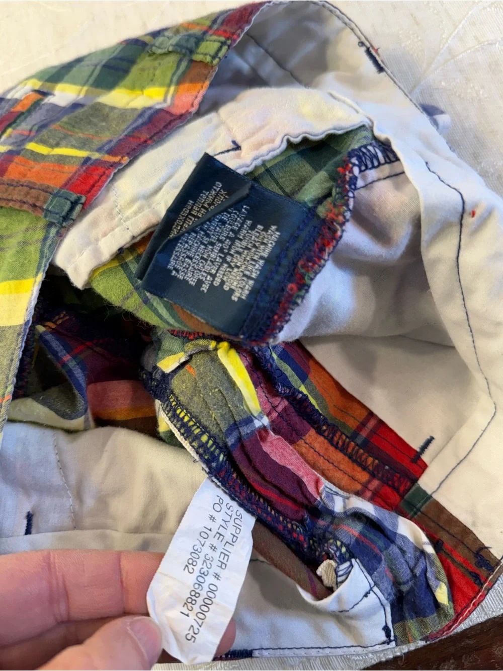 Polo by Ralph Lauren Red Multi Plaid Boys Size 12 Flat front Long Shorts